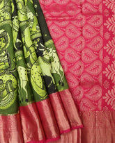 Mehndi Green Kanchipuram Saree